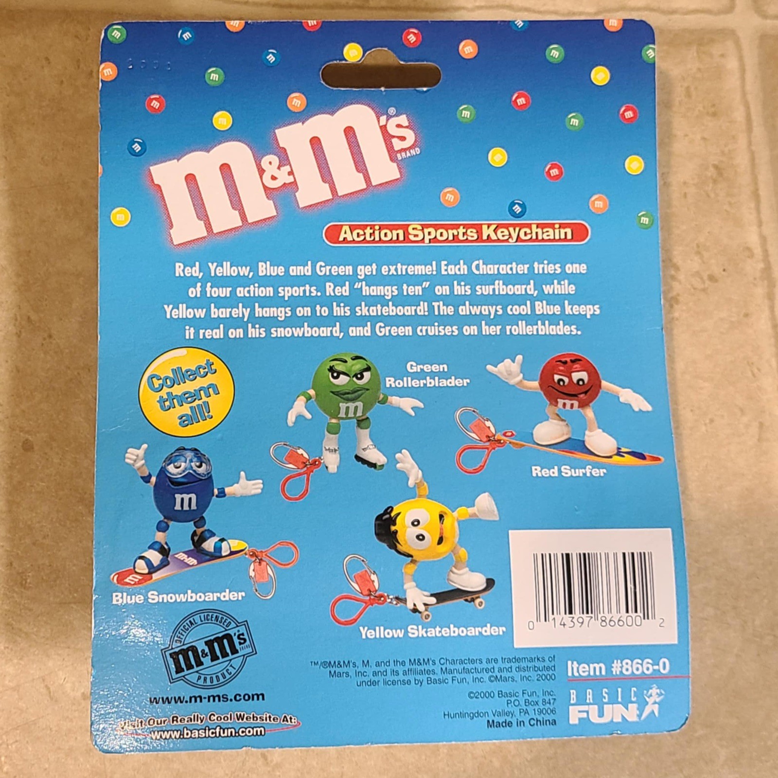 M & M Candy Red Surfing Key Chain. New RARE As Pictures VINTAGE