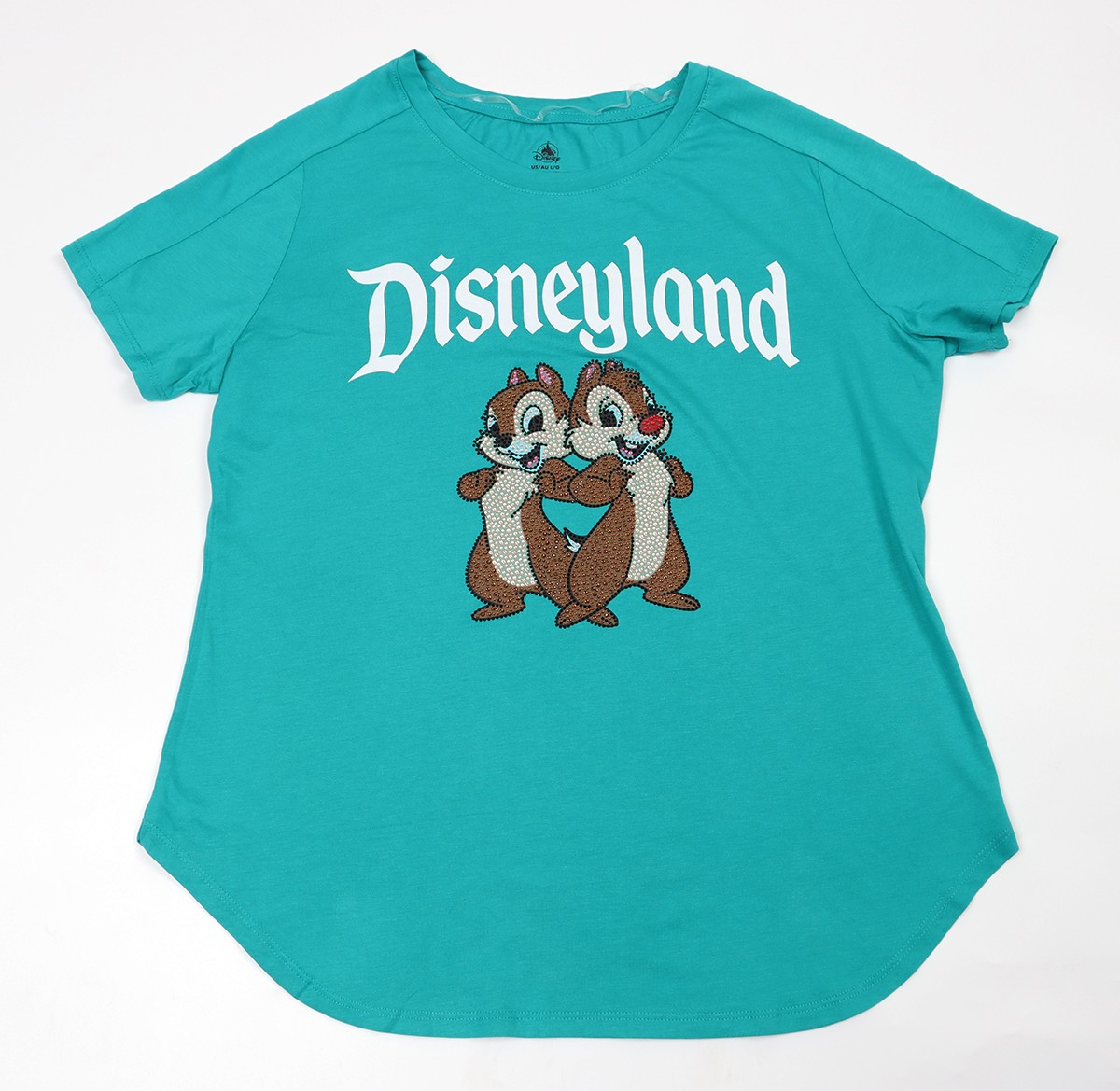 Disneyland Chip and Dale Sequined Rhinestone Women’s T-Shirt Size Large