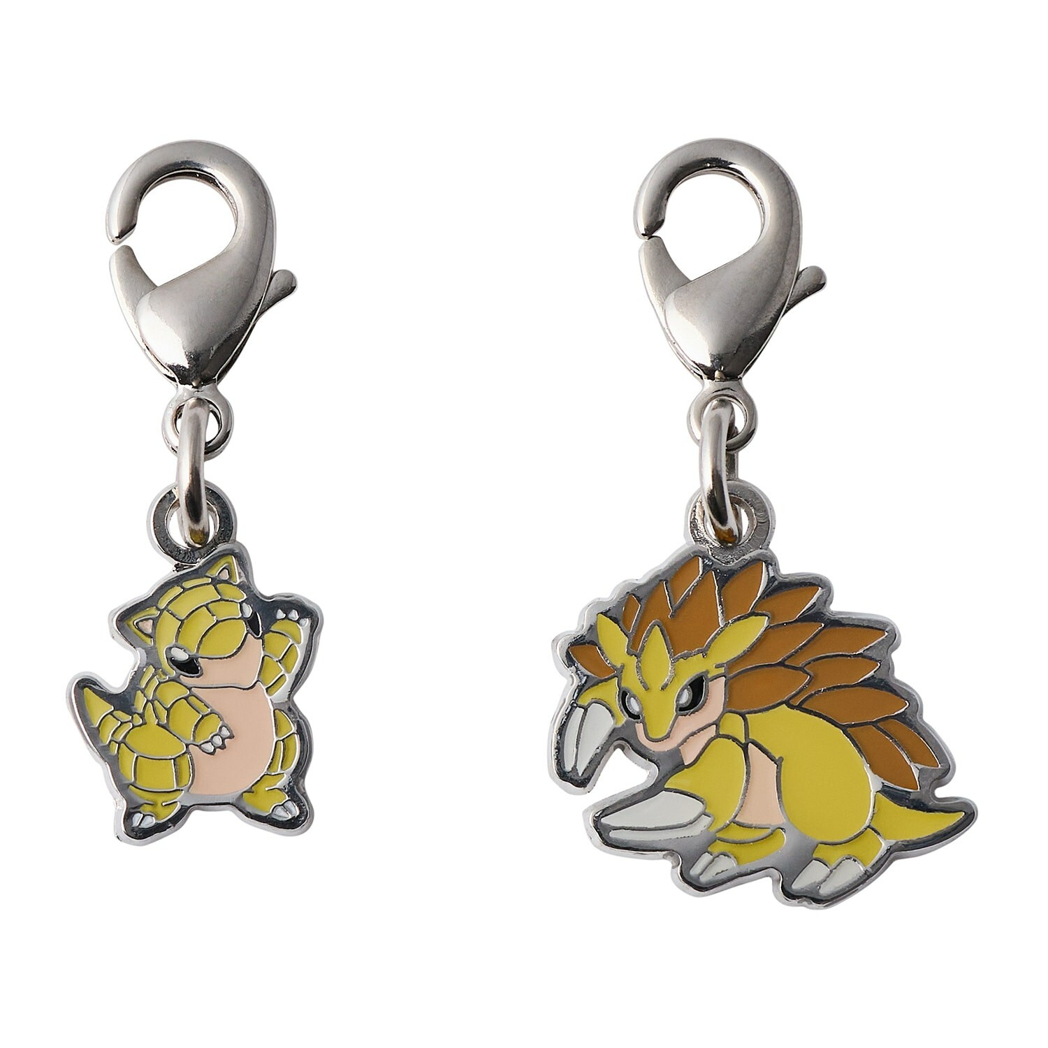 Pokemon Center National Zukan Metal Charm 027 028 Sandshrew Sandslash