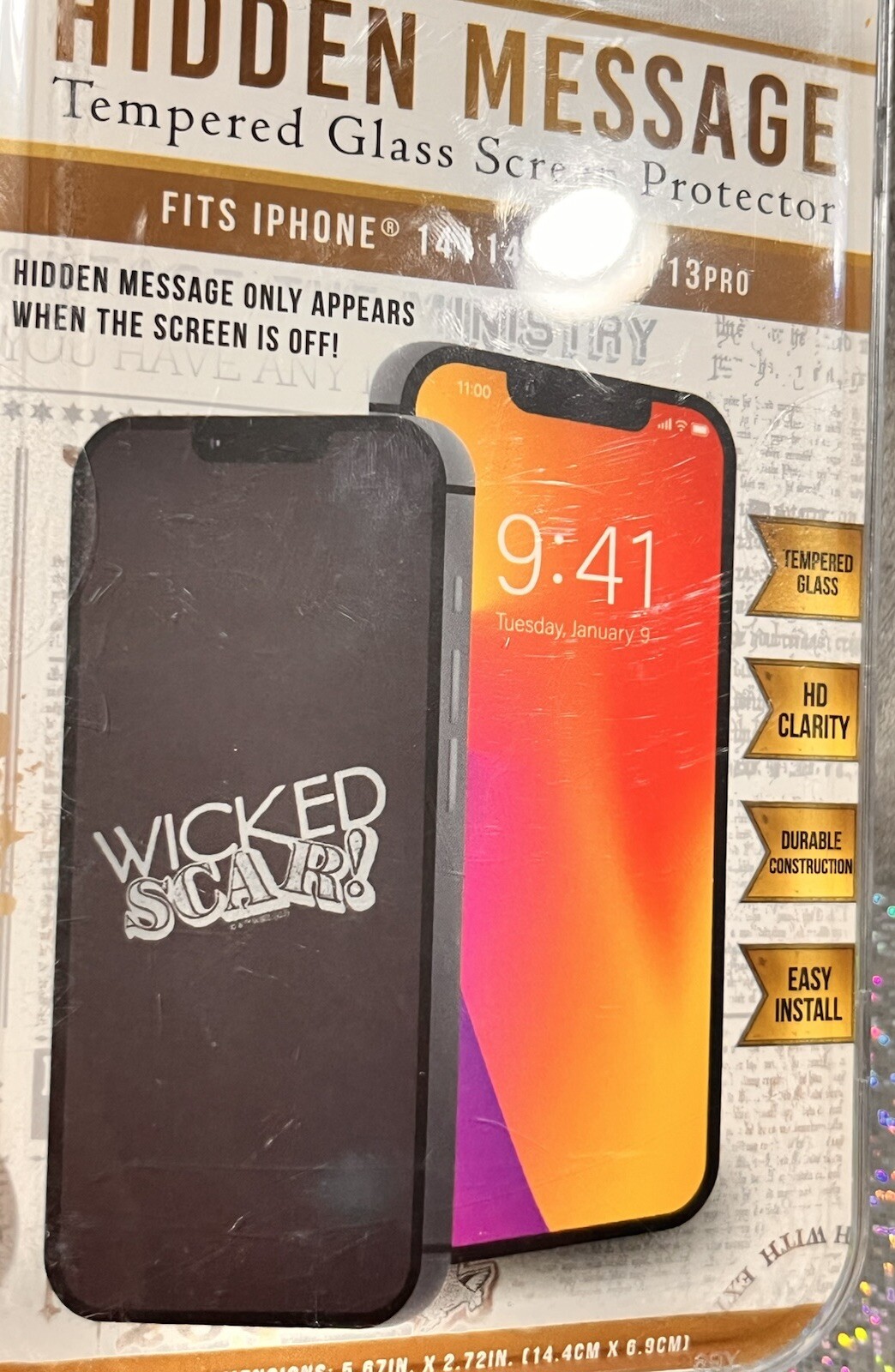 Harry Potter Hidden Message Tempered Glass Screen Protector Iphone 14 Pro 13 Pro