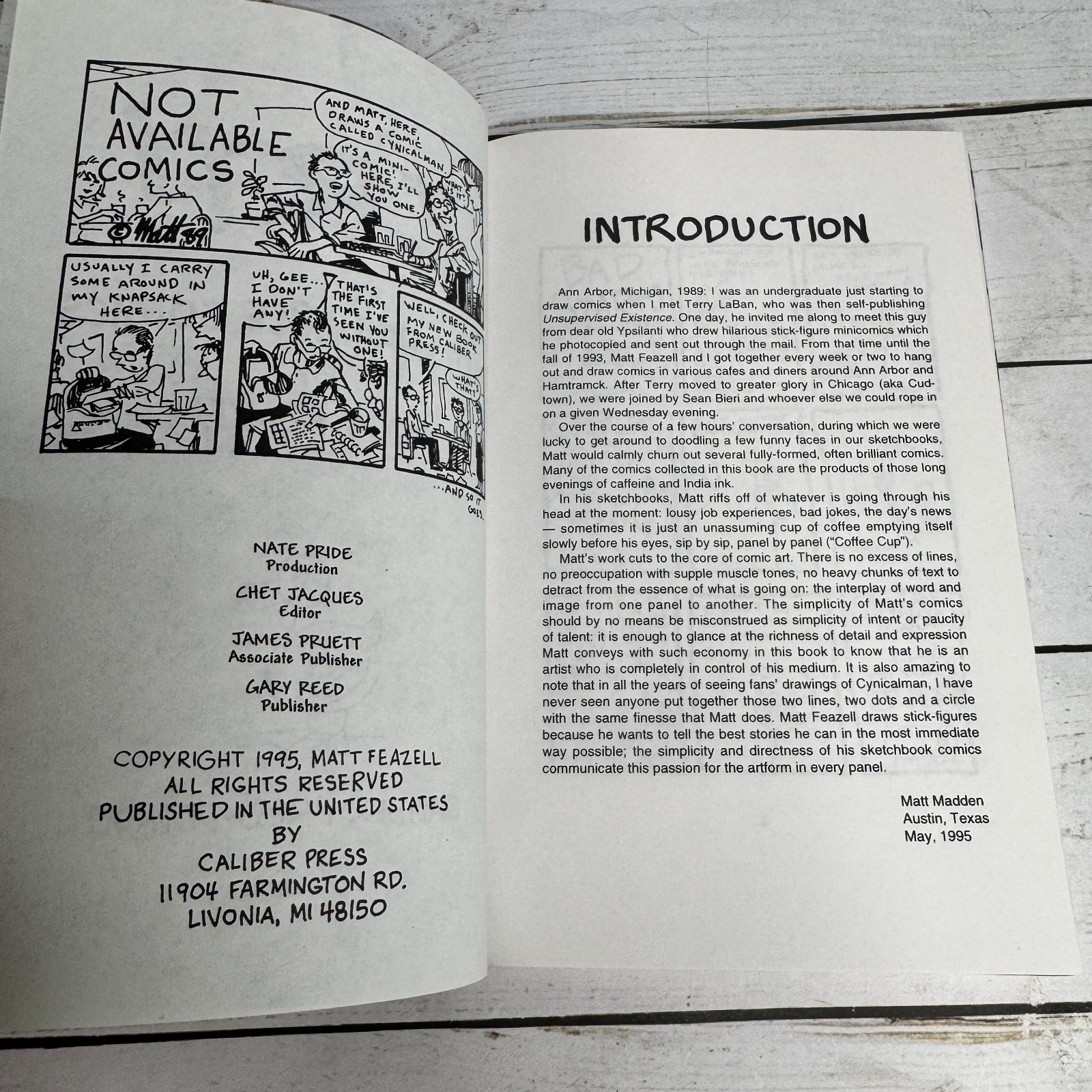 ERT! Not Available Comics by Matt Feazell Paperback Indie Comic Humorous Cartoon