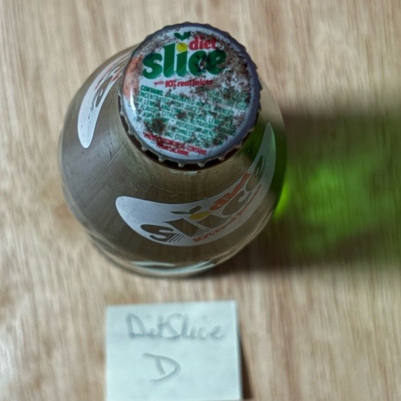 Vintage Diet Slice Green 16oz Soda Bottle Money Back Bottle SEALED (D)