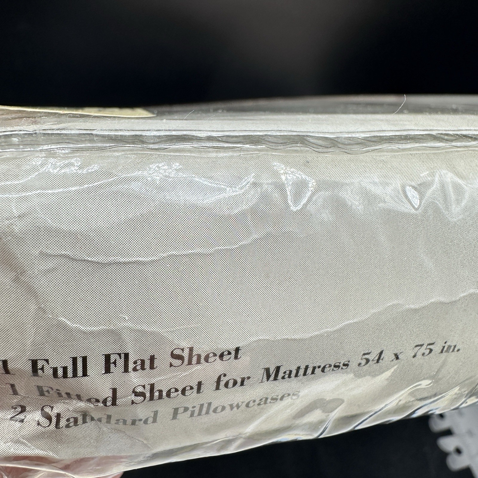 Vintage Percale Full Sheet Set Peach Dot 200TC Made in USA Luxury Dreams NOS