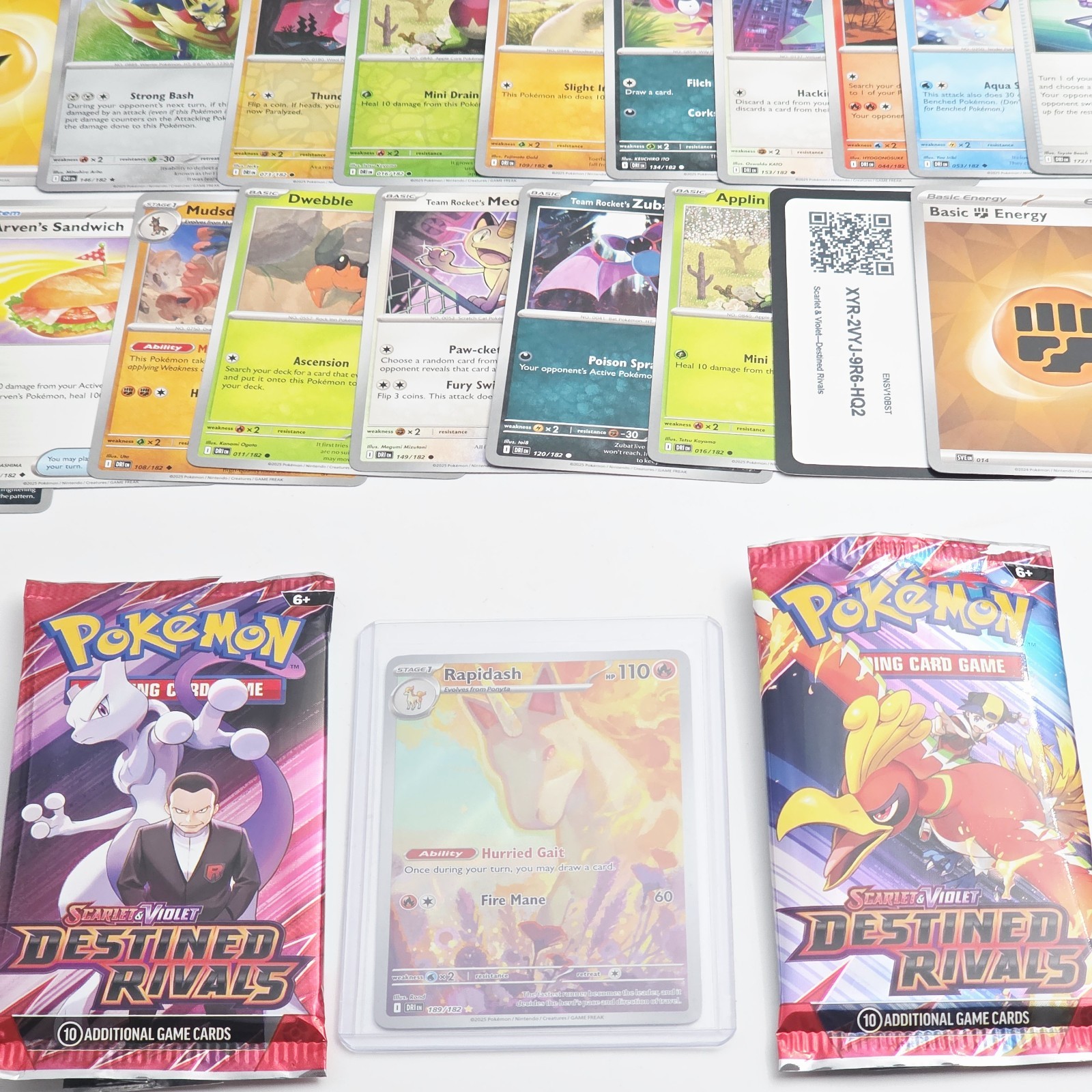 Pokemon Rapidash 189/182 Illustration Rare Destined Rivals Card Bundle