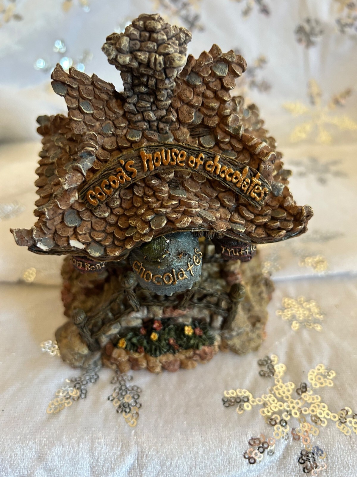 Boyds Bear Vintage Collectible Cocoas House Chocolate Decorative Resin Figurine