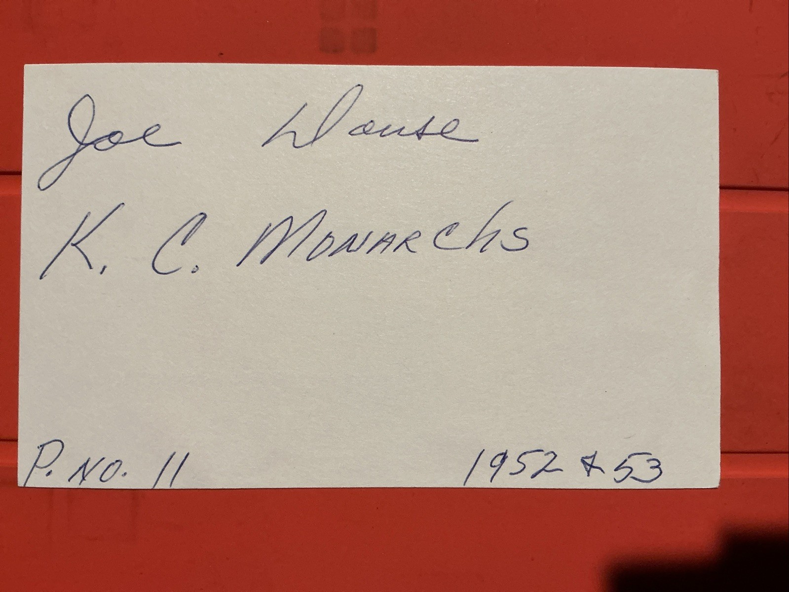Joe Douse🔥🔥Negro League: 1952 Kansas City Monarchs 🔥🔥Autograph🔥🔥