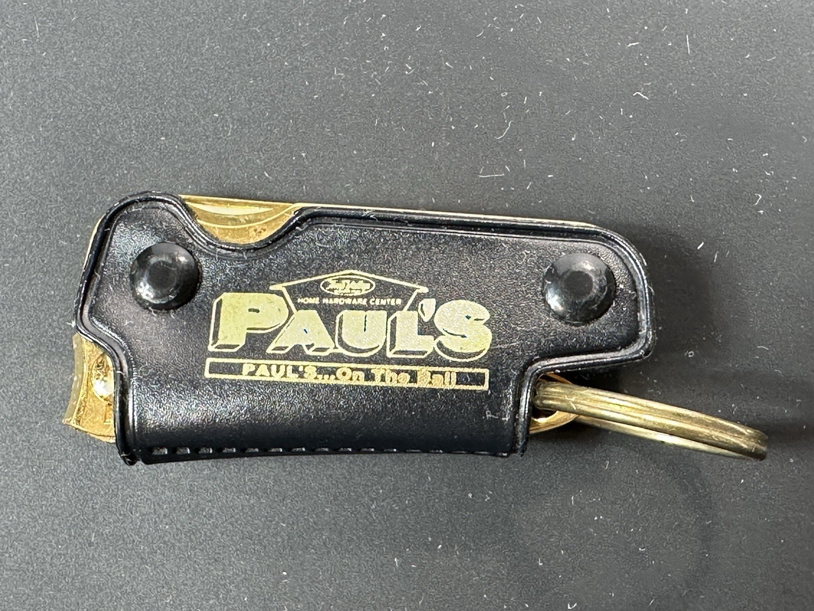 Vintage Tru Value Home Hardware Center Paul’s On The Ball Key Ring Keychain USA