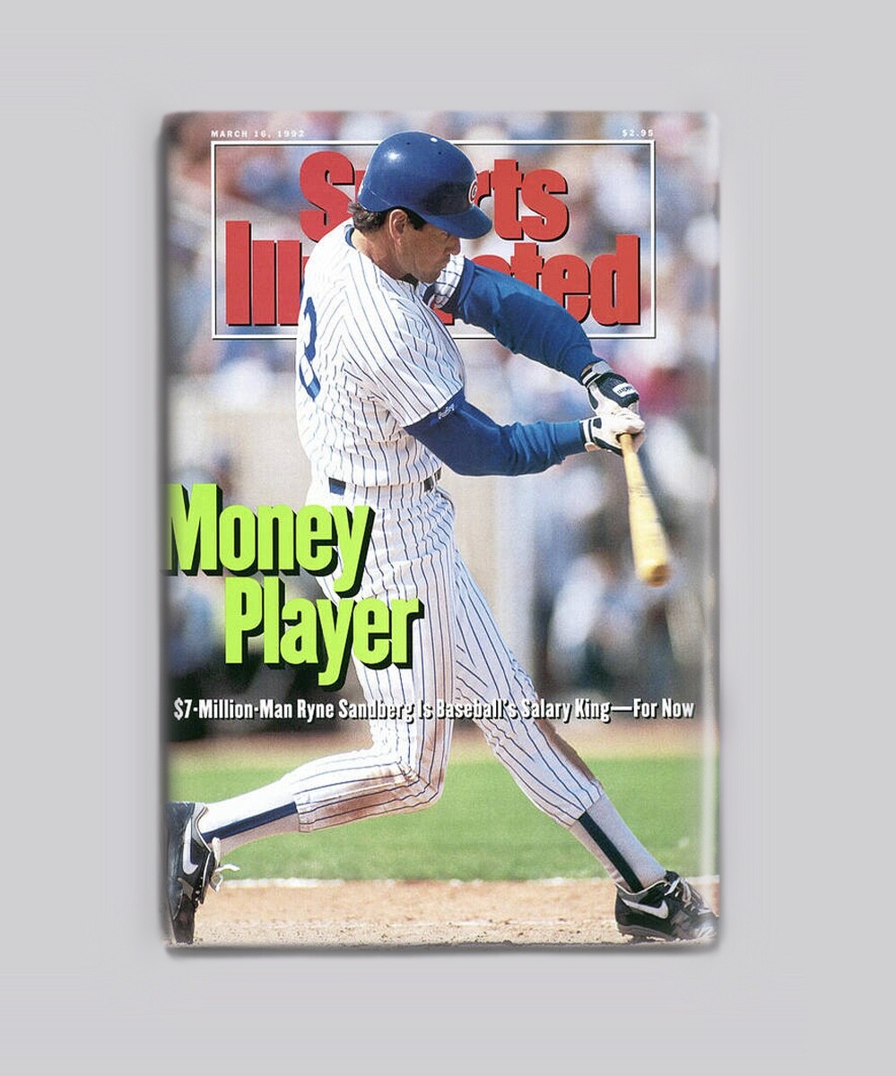 Ryne Sandberg Chicago Cubs Sports Illustrated 1992 2″X3″ Fridge MAGNET si