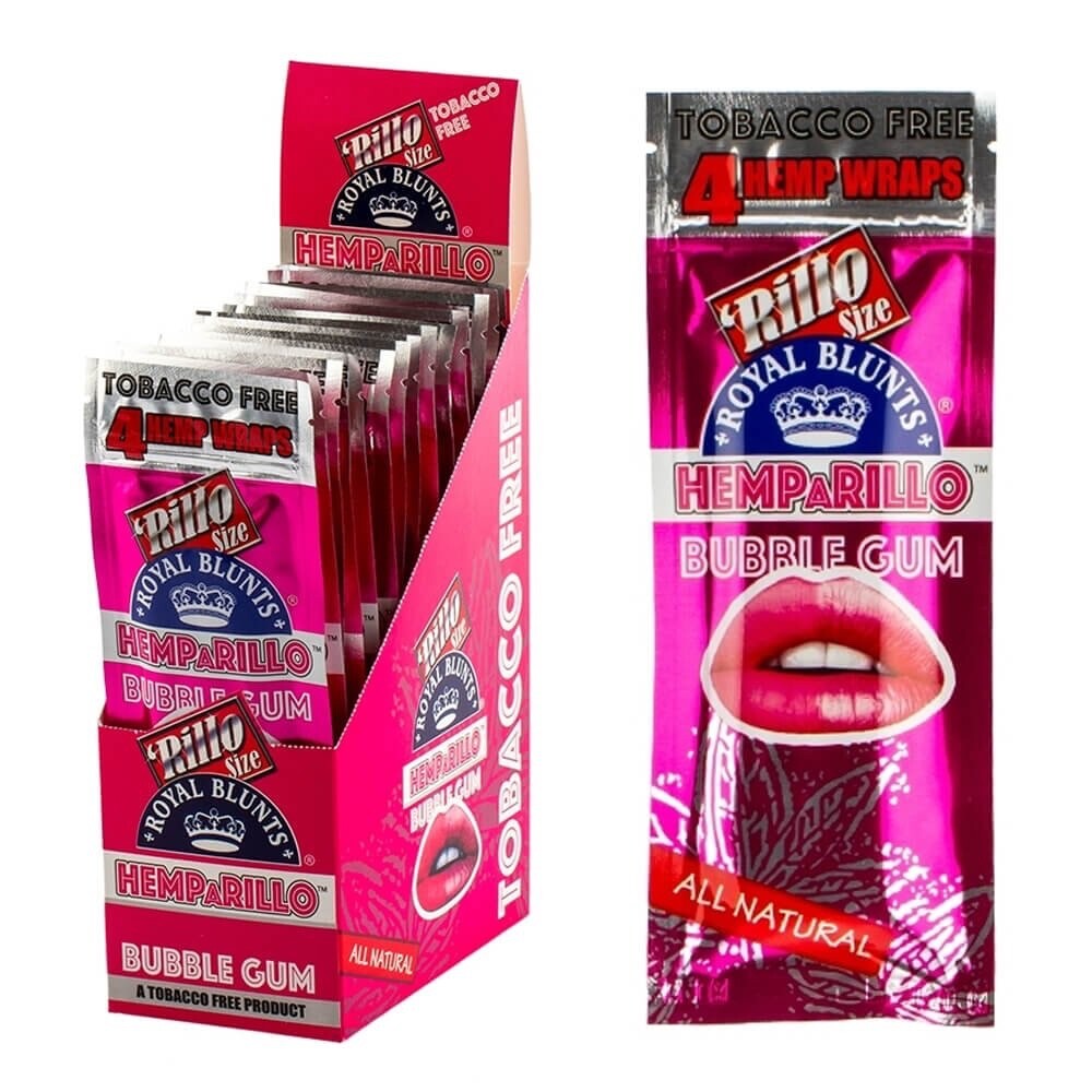 Royal Rillo Herbal Papers Bubble Gum 5/4ct Packs 20pc
