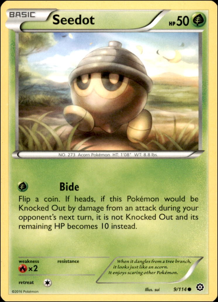 Pokemon – Seedot #9/114 – XY – Steam Siege Common