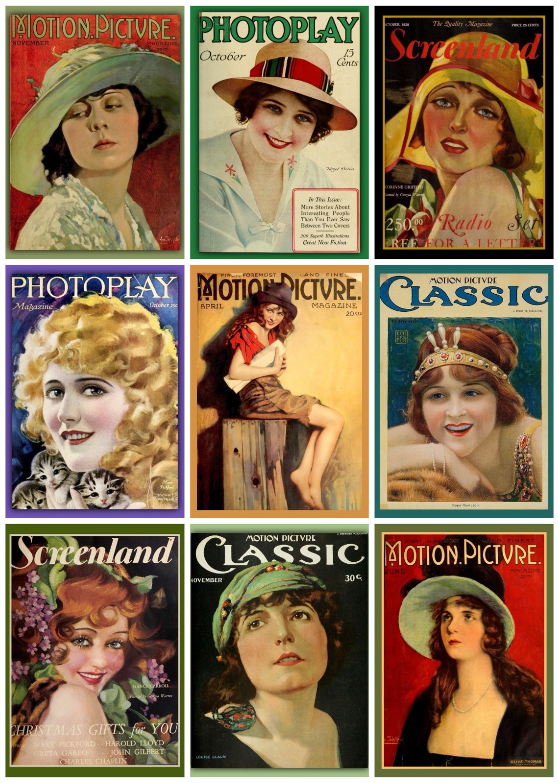 MOVIE STARS 1920s 1930s EPHEMERA for Crafts JUNK JOURNALS sCrApBoOKs No. 2