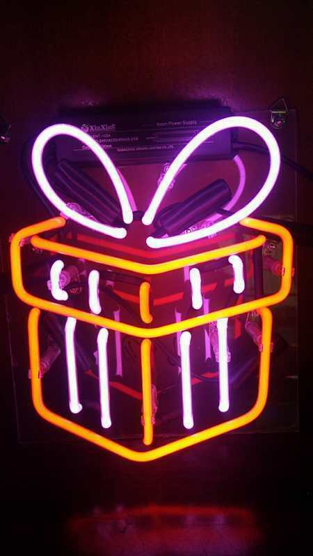 20″ Christmas Birthday Gift Acrylic Neon Sign Light Real Glass Xmas Gift Artwork