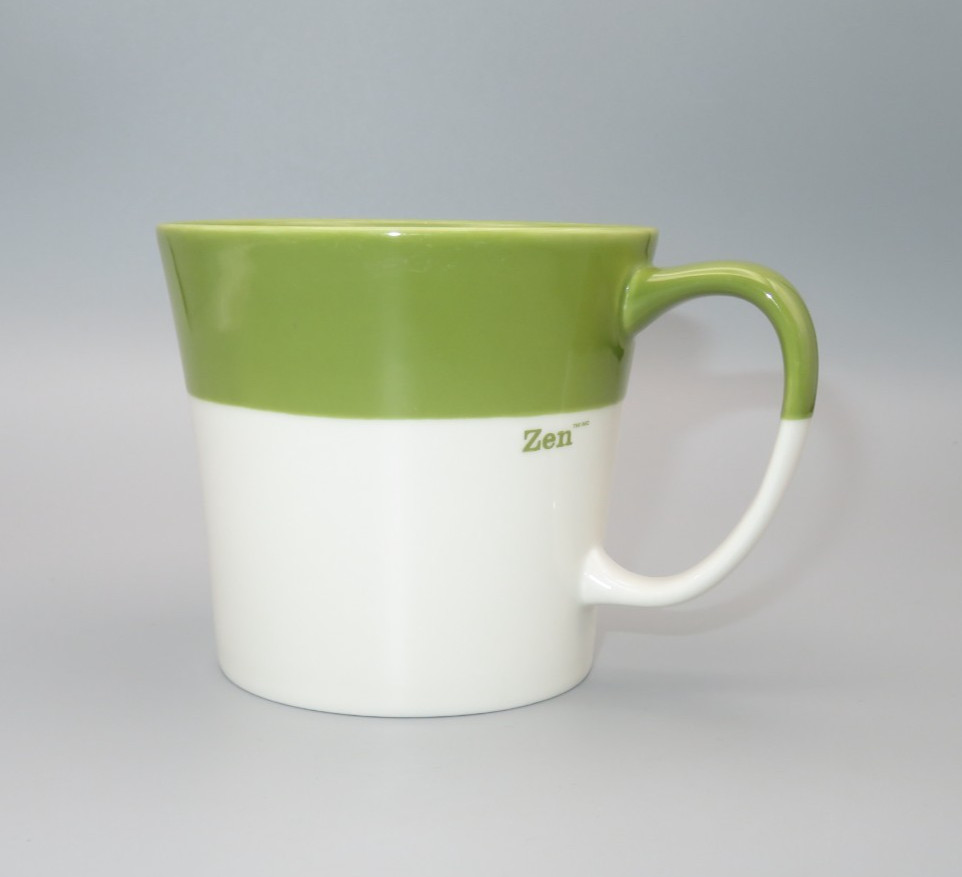 Starbucks Zen Tazo green 12oz 2010 Collectible Coffee tea mug
