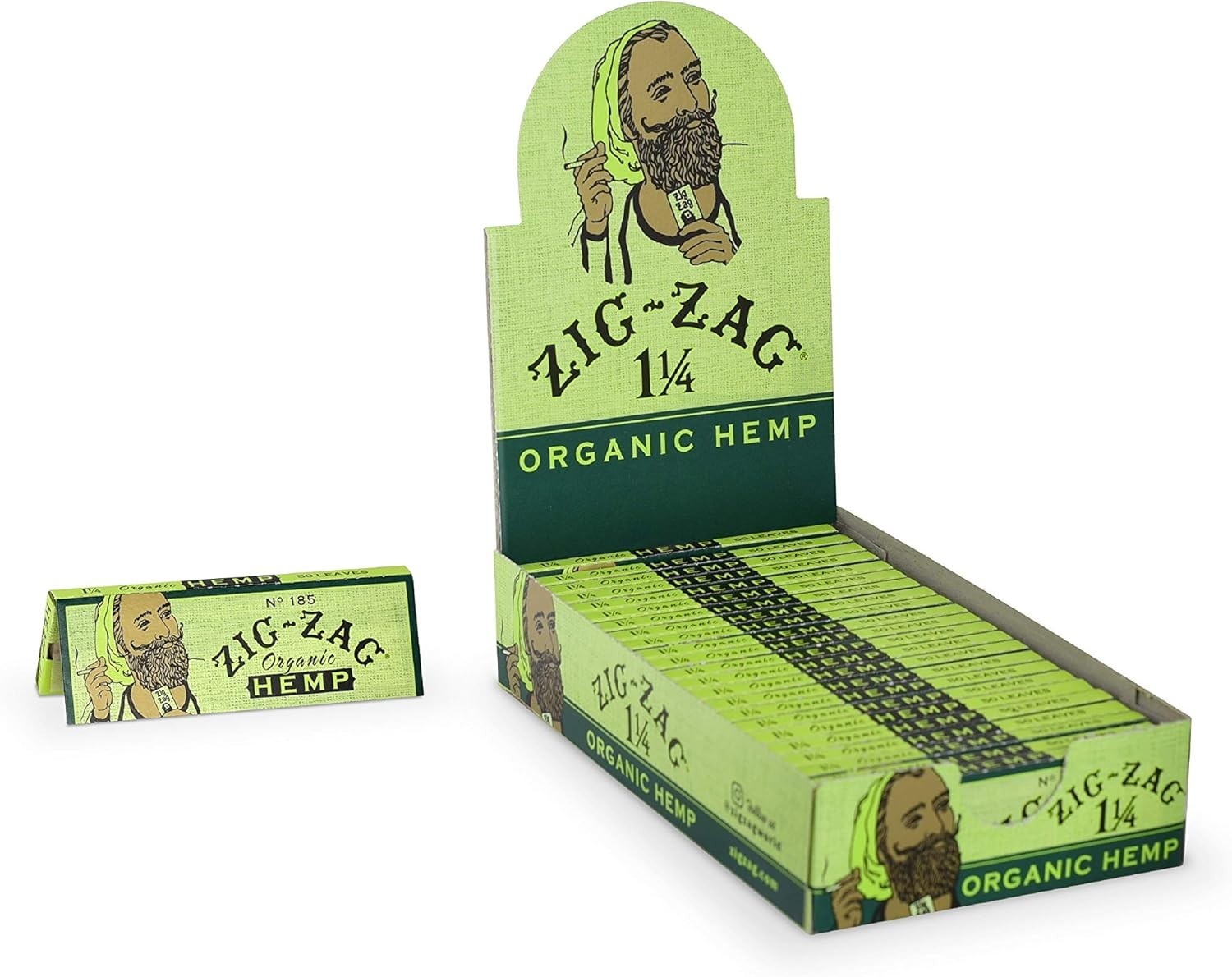 ZIG-ZAG Hemp Rolling Papers 1¼ Size (24 Booklets) – 50 24 Count (Pack of 1)