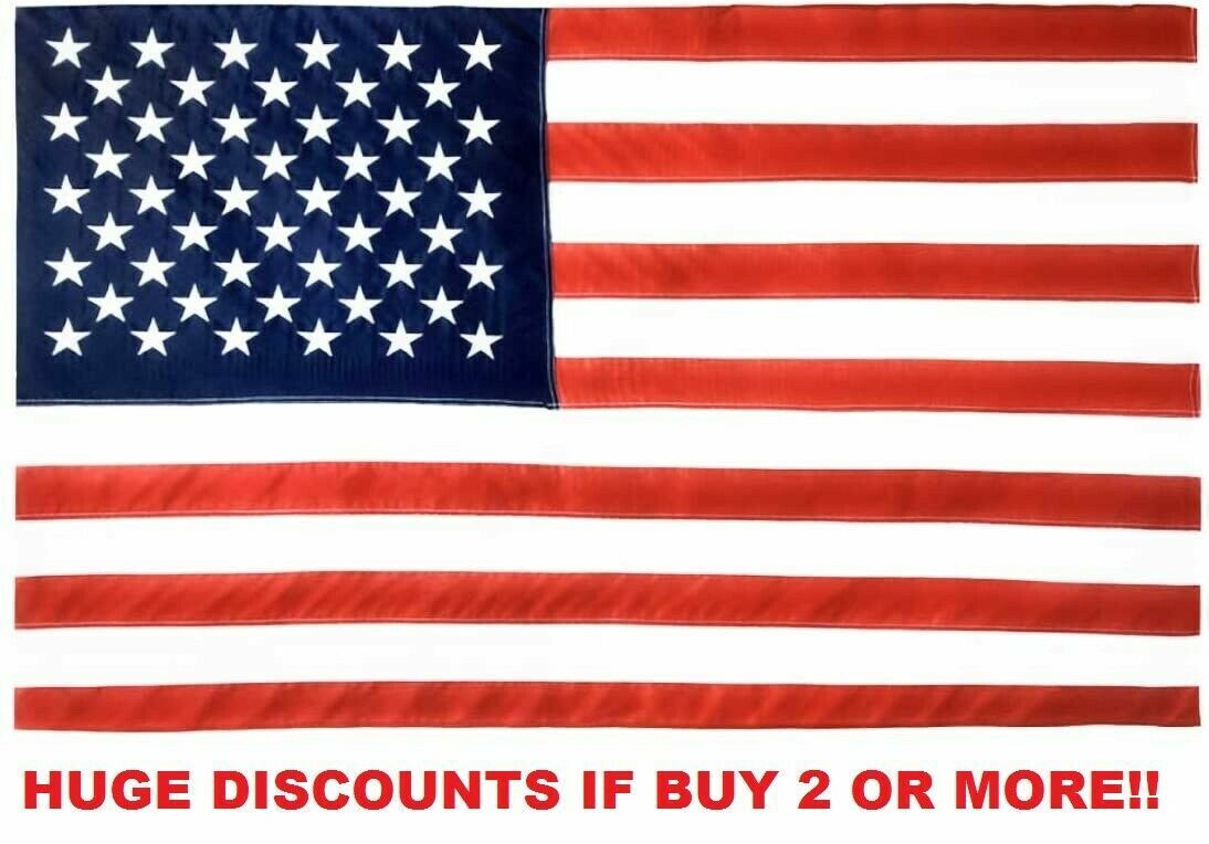 3′ x 5′ FT USA US U.S. American Flag Polyester Stars Brass Grommets
