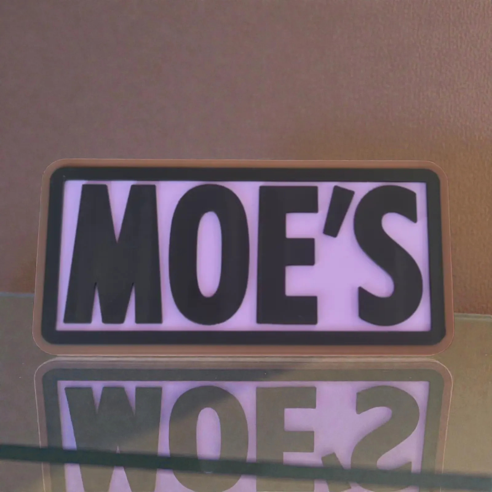 The Simpsons Moe’s Tavern Bar Sign Logo 3D PRINTED LOGO TV Show Collectible