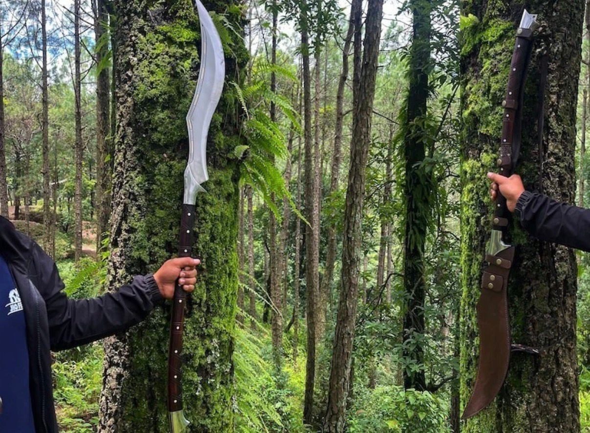 36” Long Handed Machete Sword| Handmade Carbon Steel Blade | Hunting | Camping