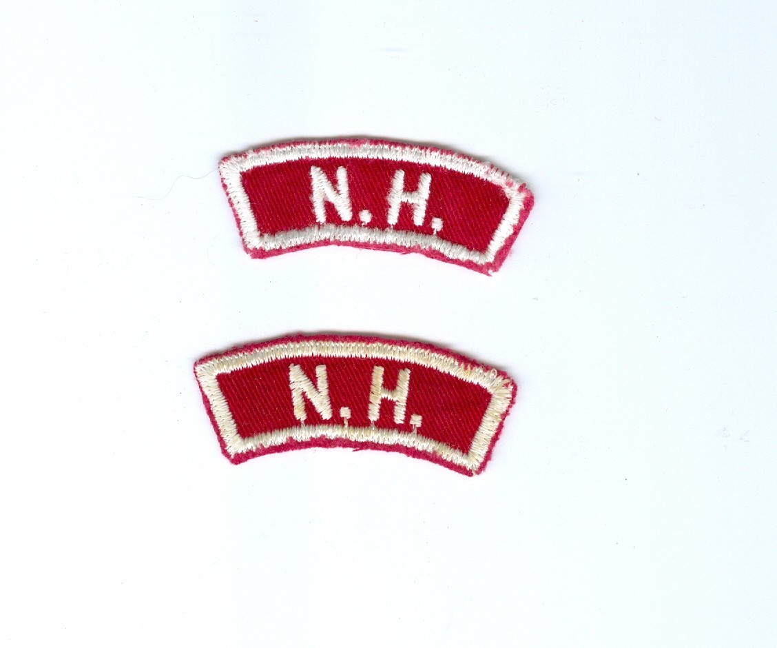 2 N.H. Red & White state strips