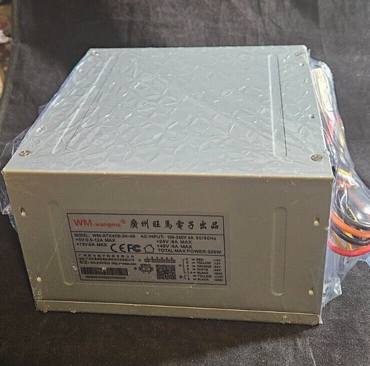 Power Supply WM-ATX400-24- Input 100-VAC240v 4a 50/60hz- Silver- (14270)