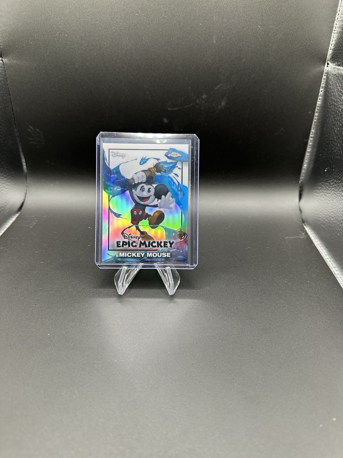 2026 Topps Disney Neon Mickey Mouse Epic Mickey Chrome #EM-1