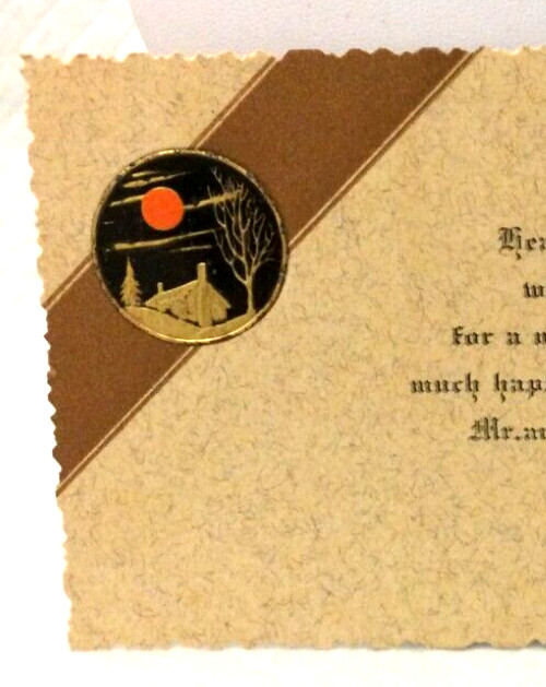 Vintage Personalized Merriest Greetings Mr. and Mrs. Clare C. Clark S’port, La.