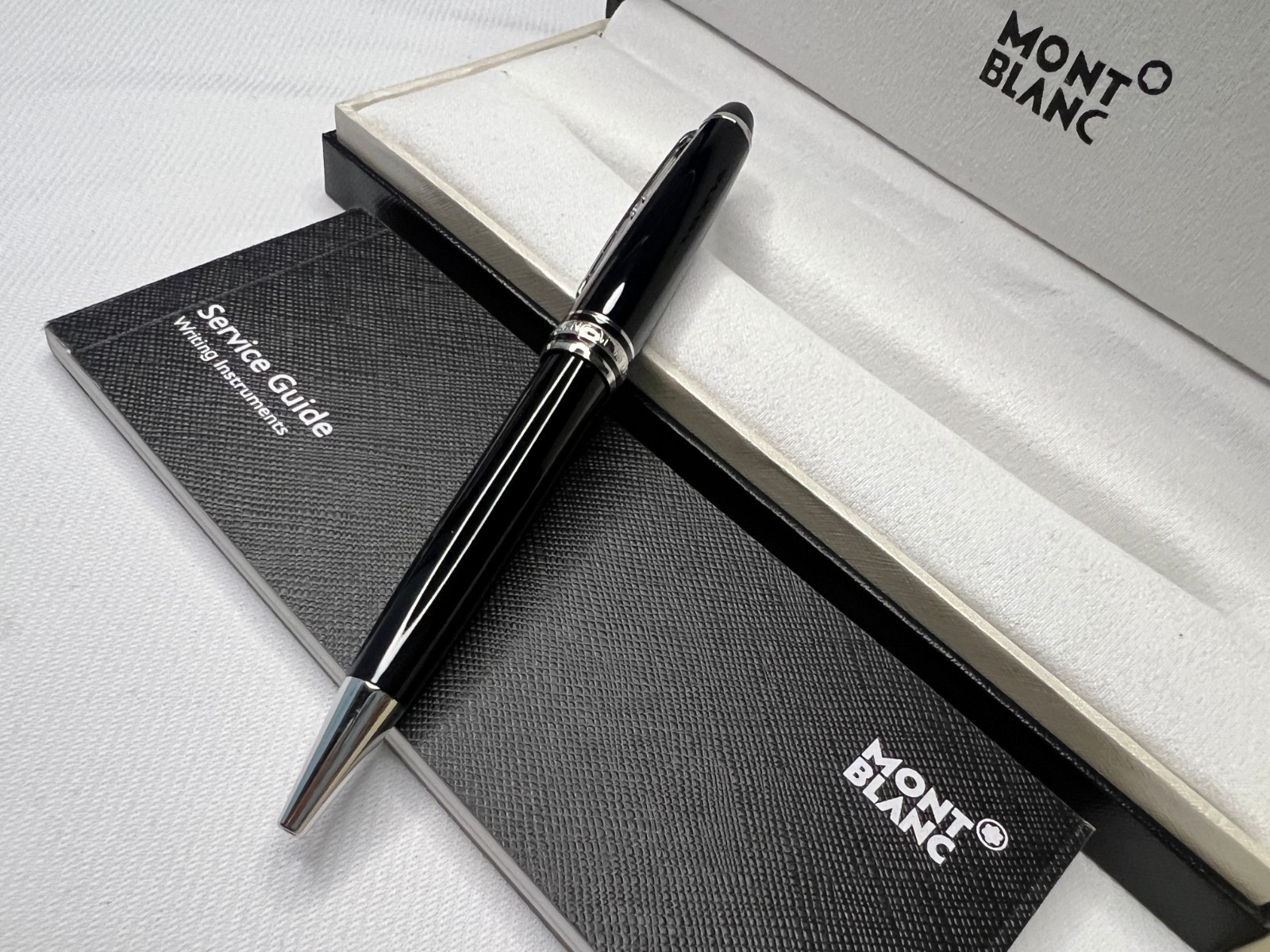 Montblanc Meisterstück 164 Ballpoint Pen Black Silver Authentic New Box ON SALE