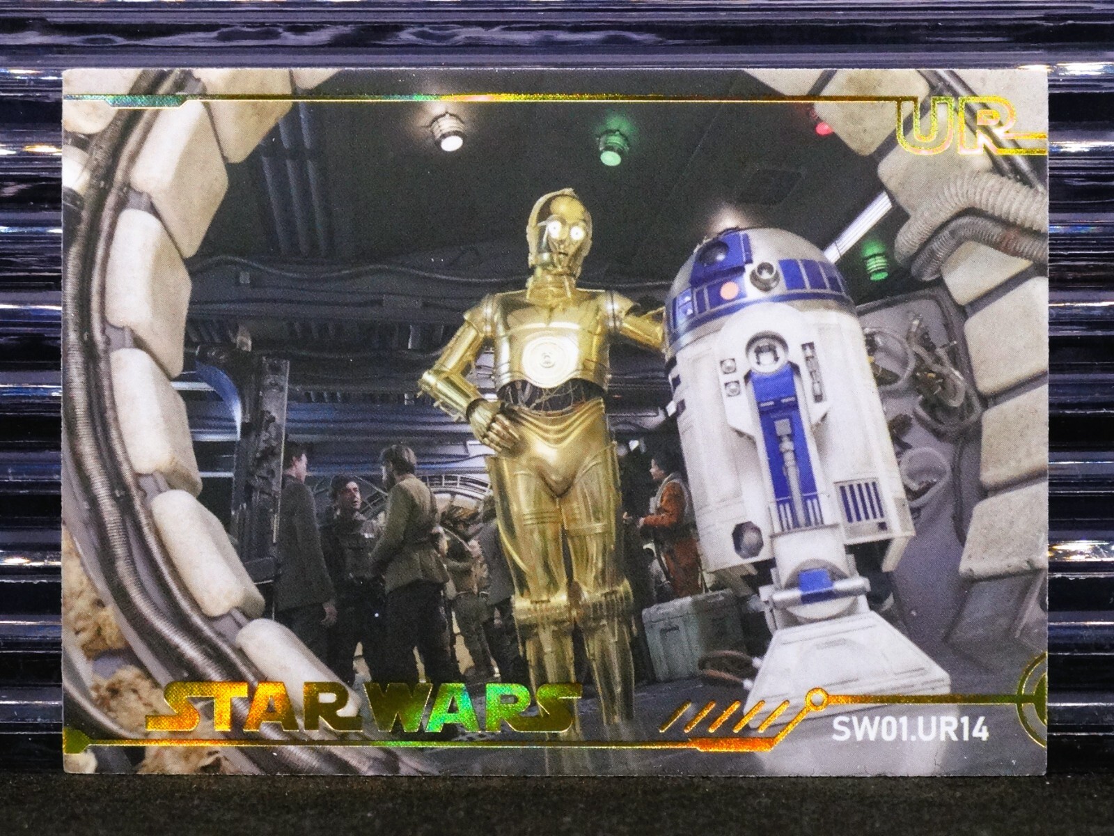 C-3P0 R2-D2 The Force Awakens 2023 Star Wars Prerelease Card SW01 UR14 55pt