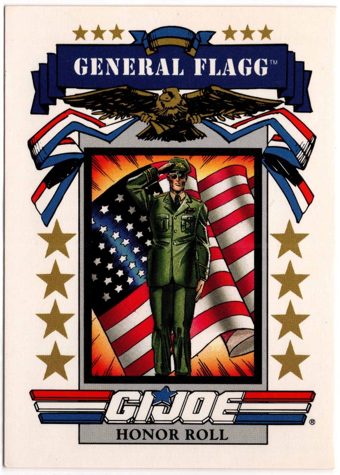 Impel G.I. Joe Series 1 Trading Card #182 • General Flagg • Hasbro 1991 ARAH