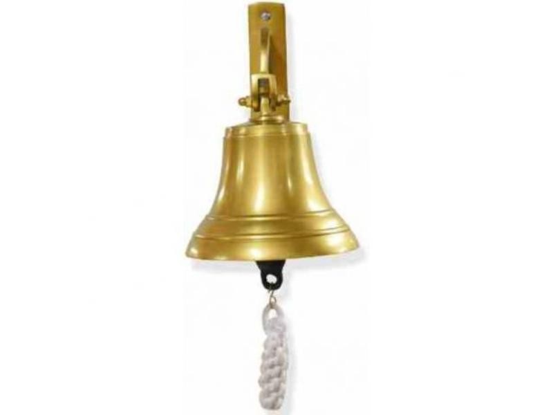 6″ Solid Brass Ship’s Boat Bell Marine w/ Sturdy Bracket