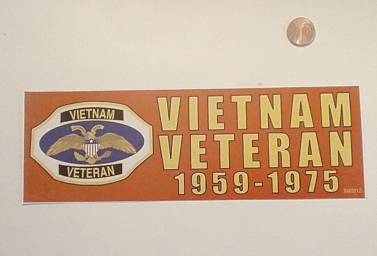 3X9″ Decal Sticker VIETNAM VETERAN 1959 1975 Viet Nam Vet