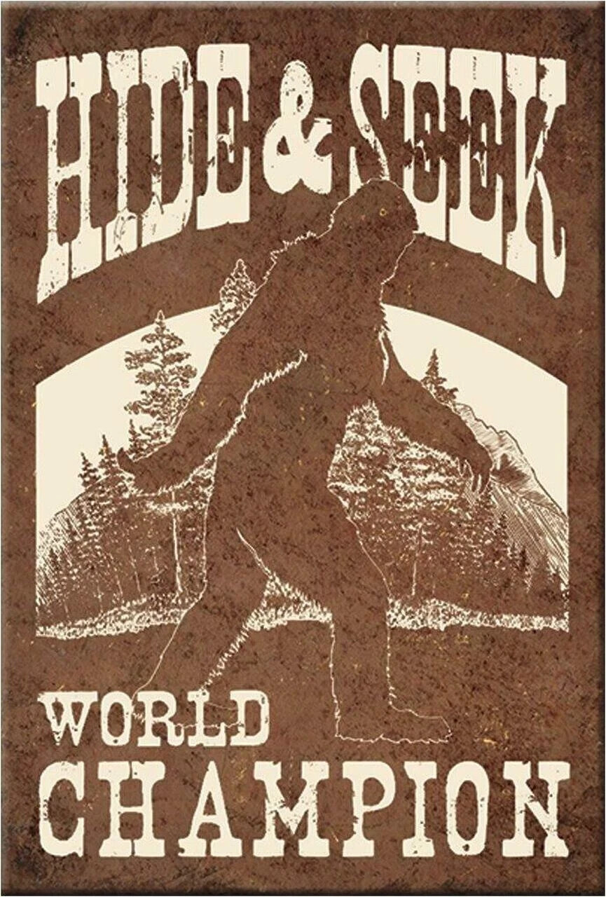 Bigfoot Hide & Seek World Champion 2″X3″ Premium Metal Fridge Magnet