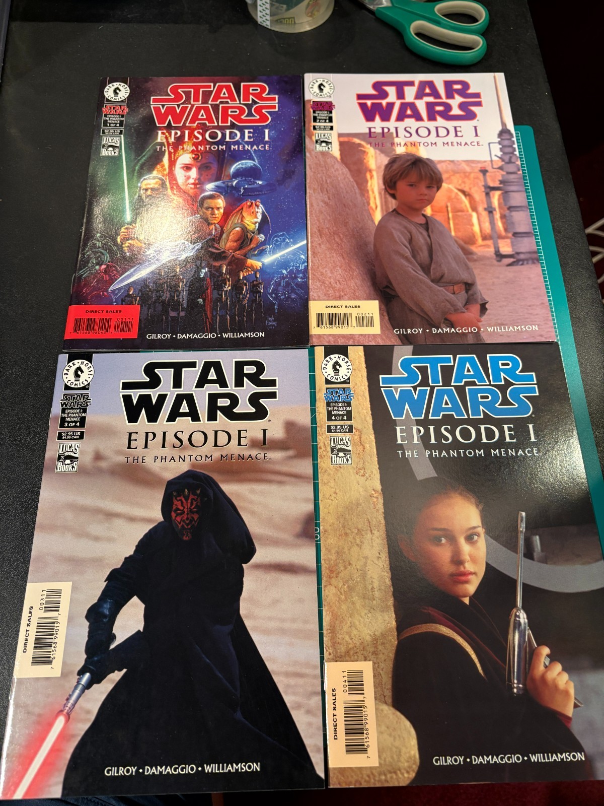 Star Wars Ep 1 The Phantom Menace 1 2 3 4 1-4 Dark Horse Set 1st Darth Maul