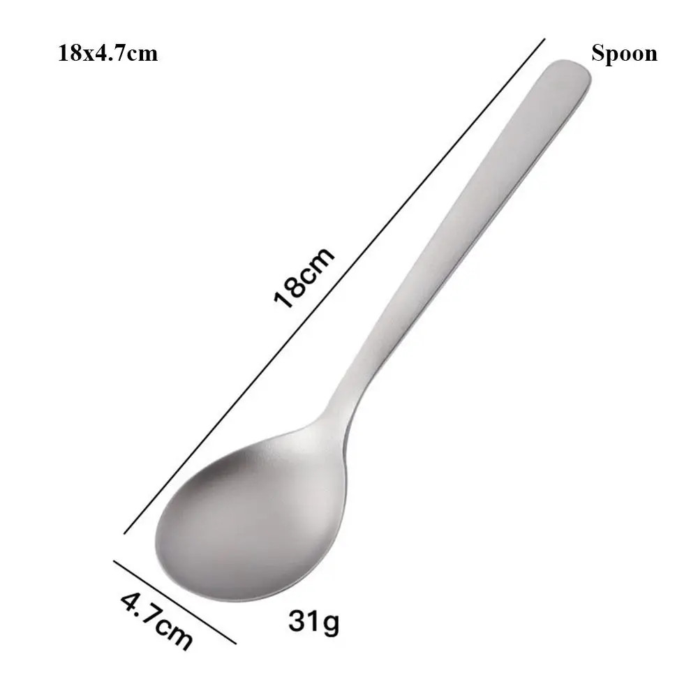 New Portable Titanium Spoon Long Handle Environmental Outdoor Camping Fork Outdo