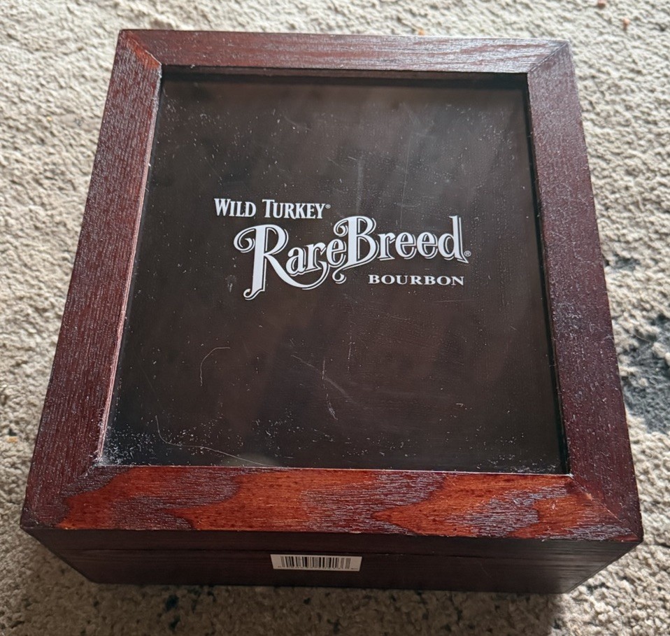 Wild Turkey Rare Breed wooden frame/glass branded Wild Turkey Rare Breed