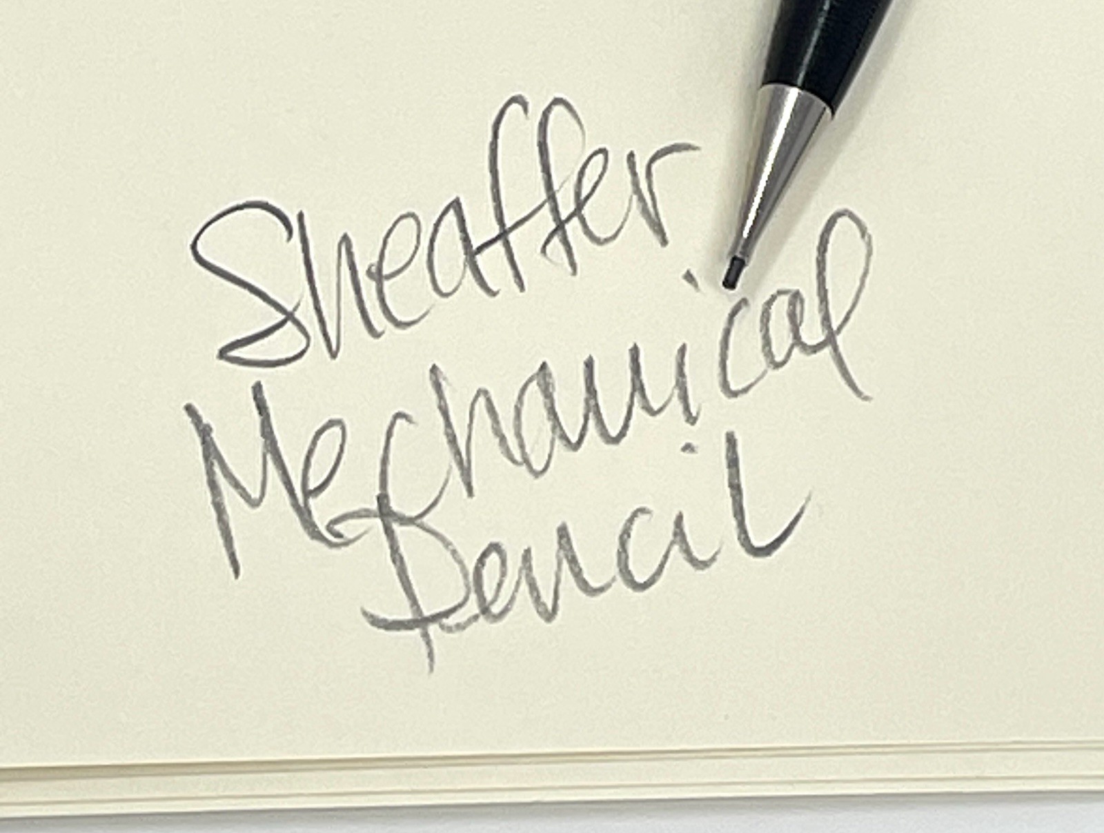 Vintage Sheaffer Continuous Twist Mechanical Pencil White Dot Black Chrome 0.9mm