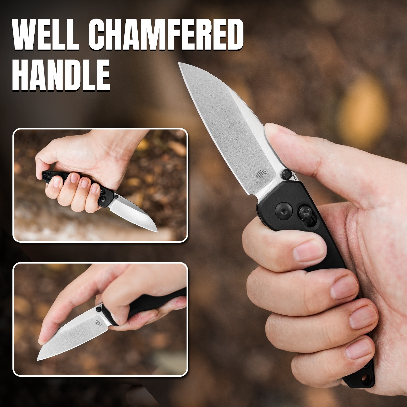 Kizer Exist Folding Pocket Knife 154CM/Nitro V Steel Aluminium/Micarta Handle