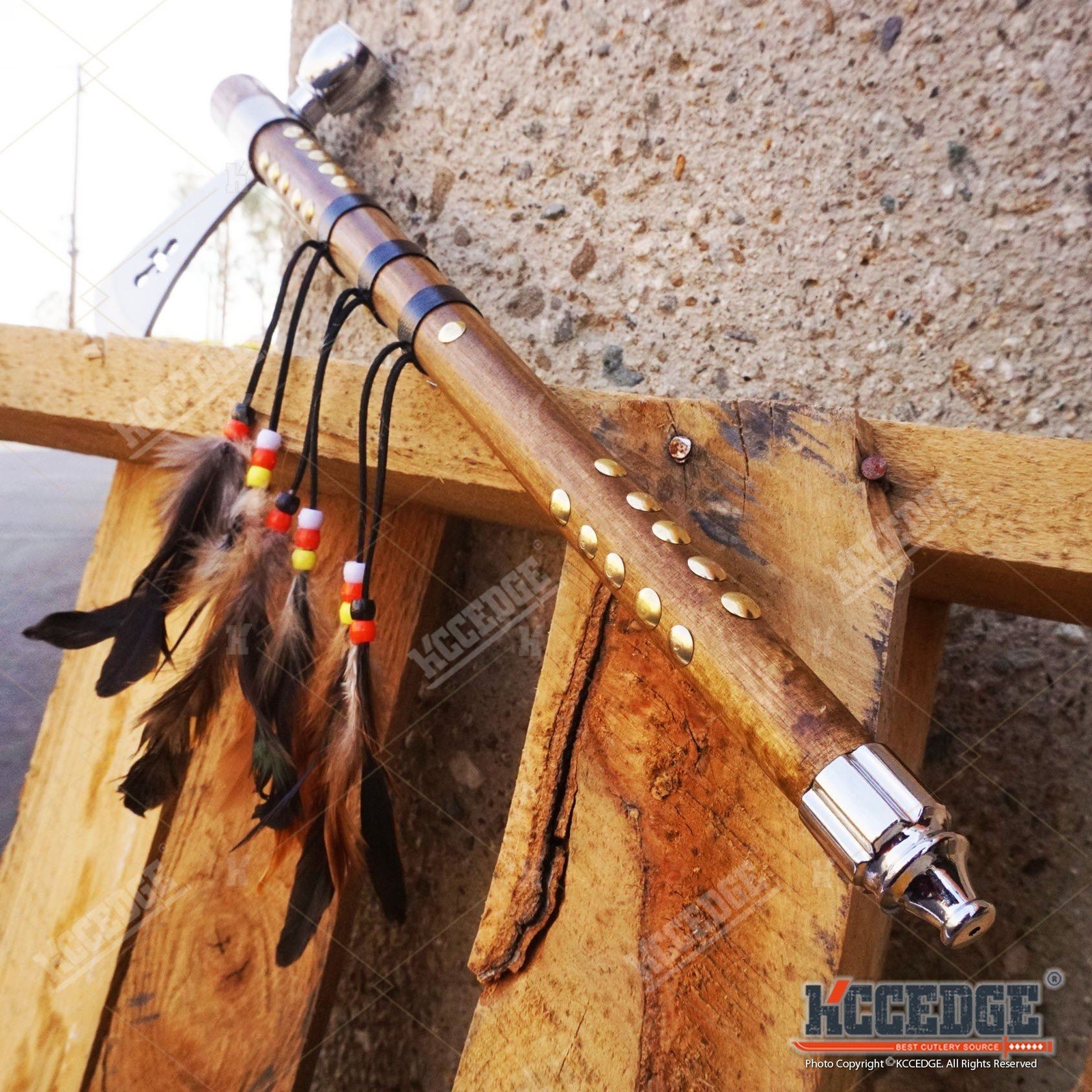 19″ Native American TOMAHAWK Replica Camping Decoration Display Axe PEACE PIPE