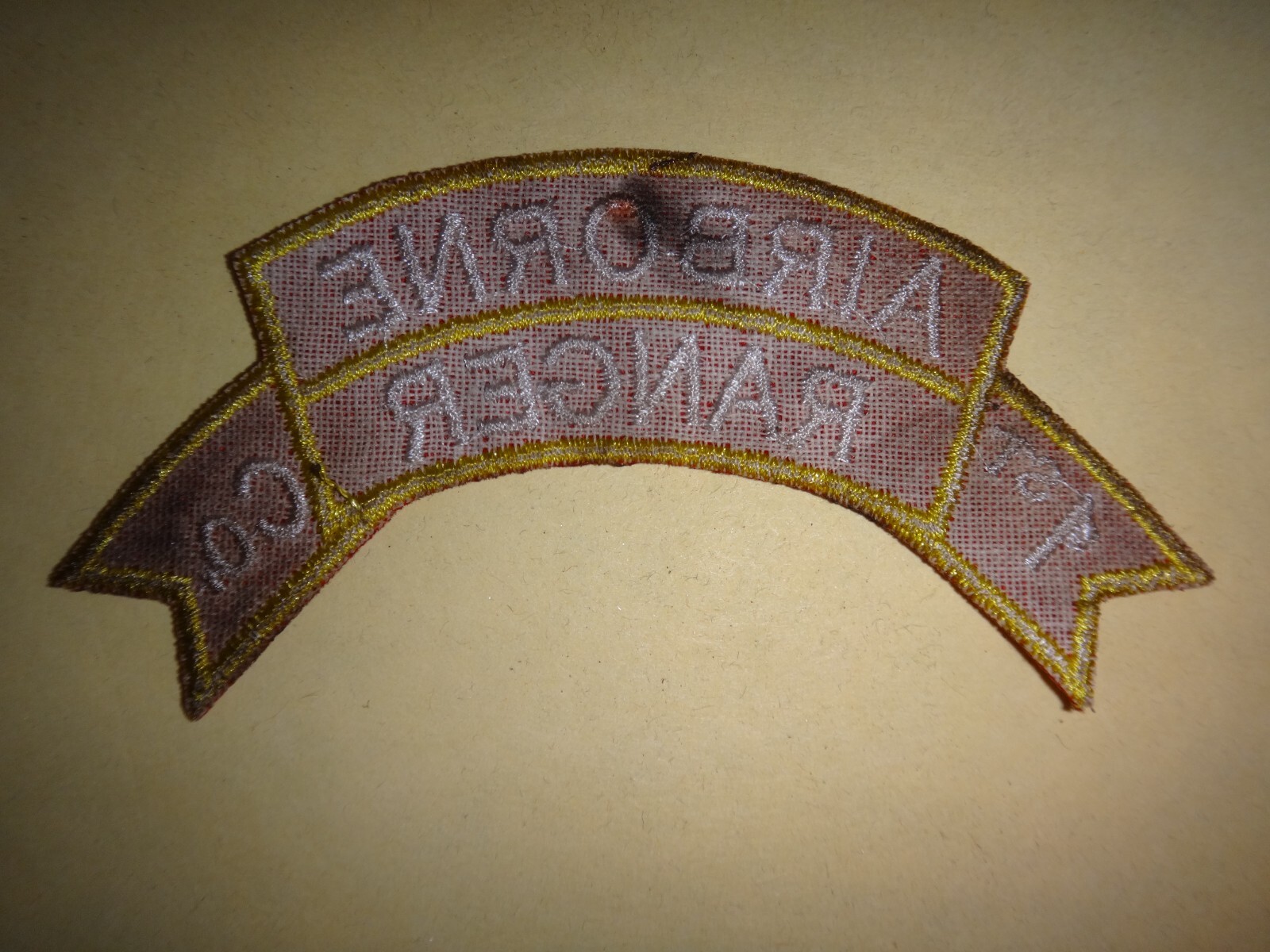 Korea War (1950-53) Scroll Patch US Army 1st RANGER INFANTRY COMPANY (AIRBORNE)