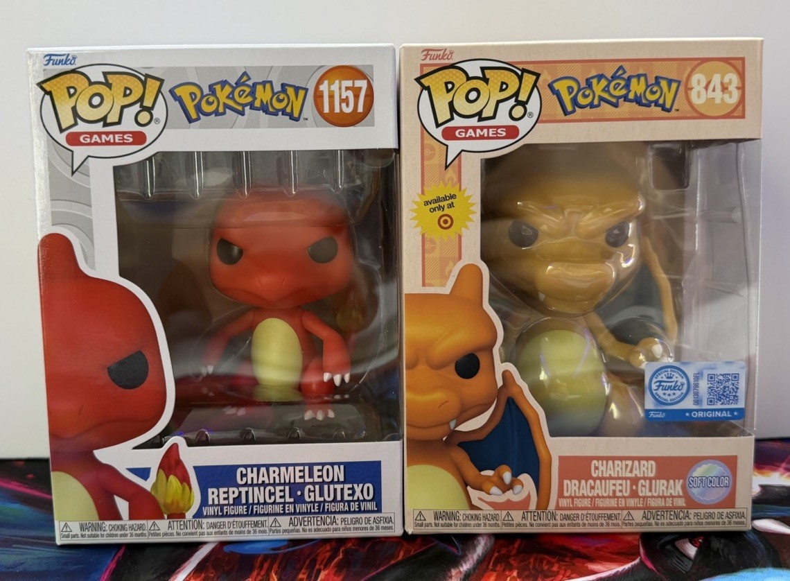 Funko Pop: Charmeleon 1157 & Charizard 843 (soft Color) Target Exclusive