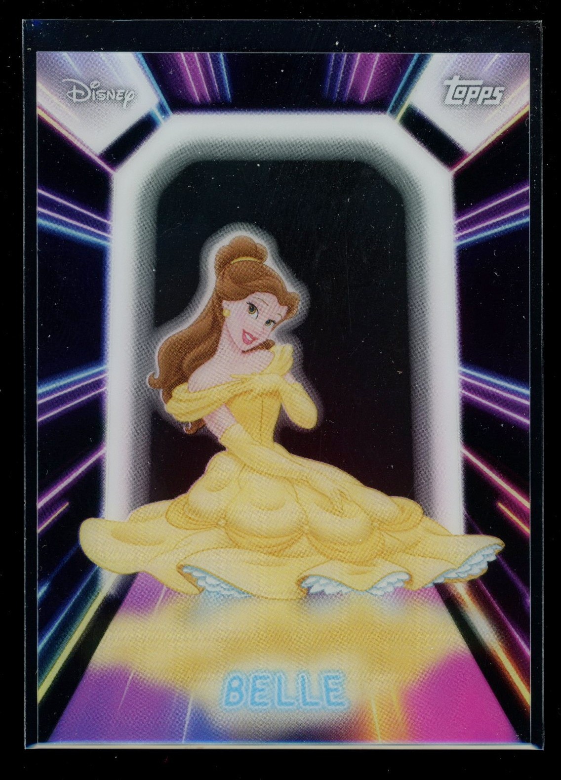2026 Topps Disney Neon Illuminated Neon Lights #NPL-4 Belle