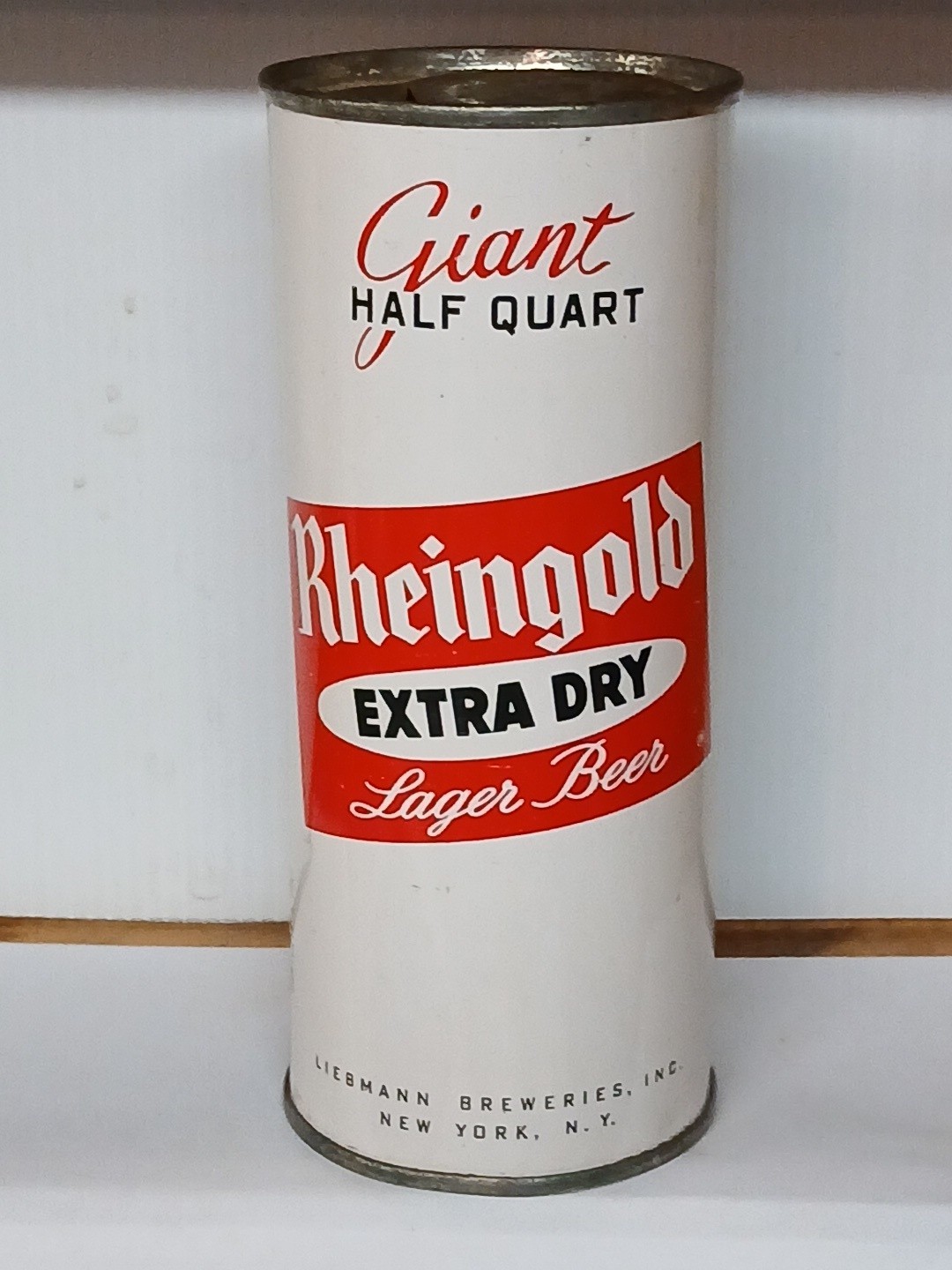 RHEINGOLD 16 oz Flat Top Beer Can GIANT Liebmann Brew NY