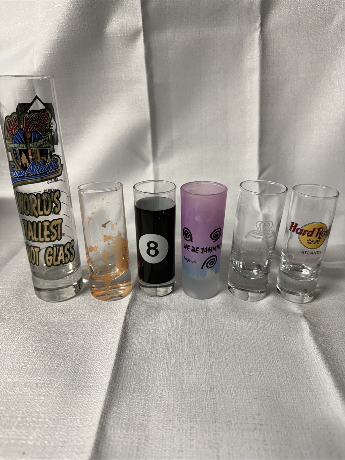 Selection Of 7 Tall Shot Glasses