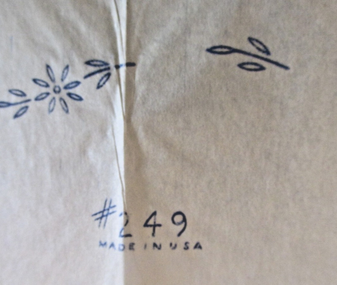 Vintage Vogart Original Transfer Pattern No. 249 Orchids Bluebirds Florals