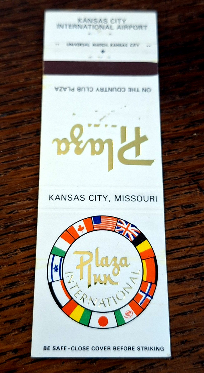 Vintage Matchbook: Plaza Inn International, Kansas City, MO