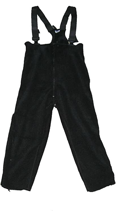 Military Clothing MEDIUM LONG Black Polartec Fleece Bib Overalls