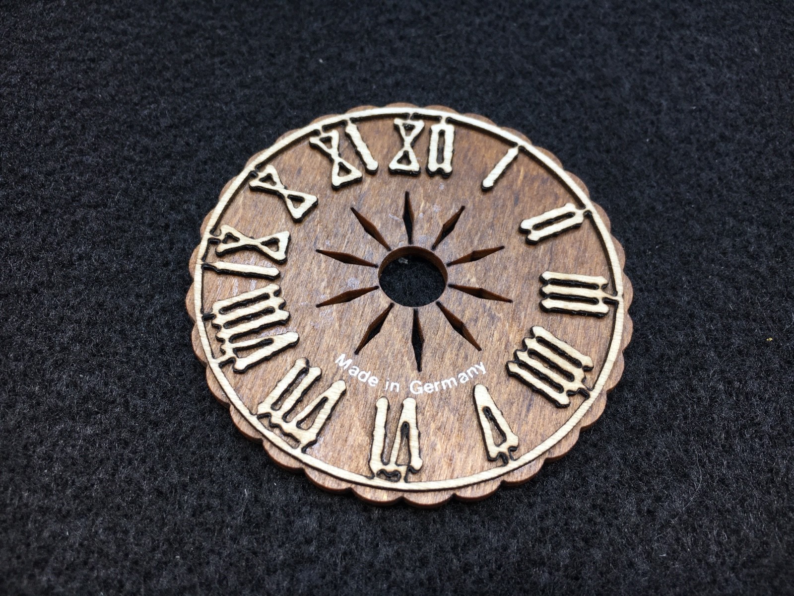 Cuckoo Clock Dial Wood 6 cm or 2 3/8″ Made in Germany