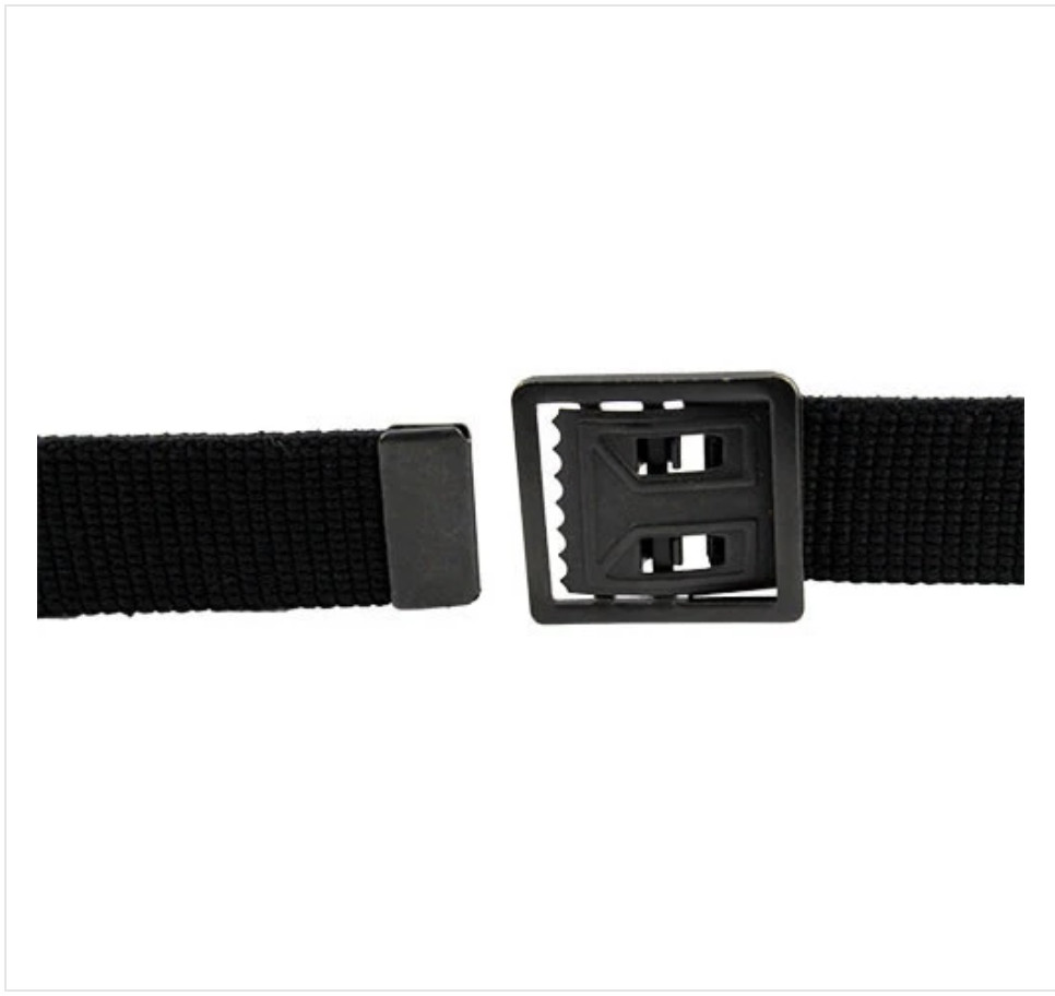 GENUINE U.S. ARMY BELT: BLACK COTTON WITH OPEN FACE BUCKLE AND TIP – MALE