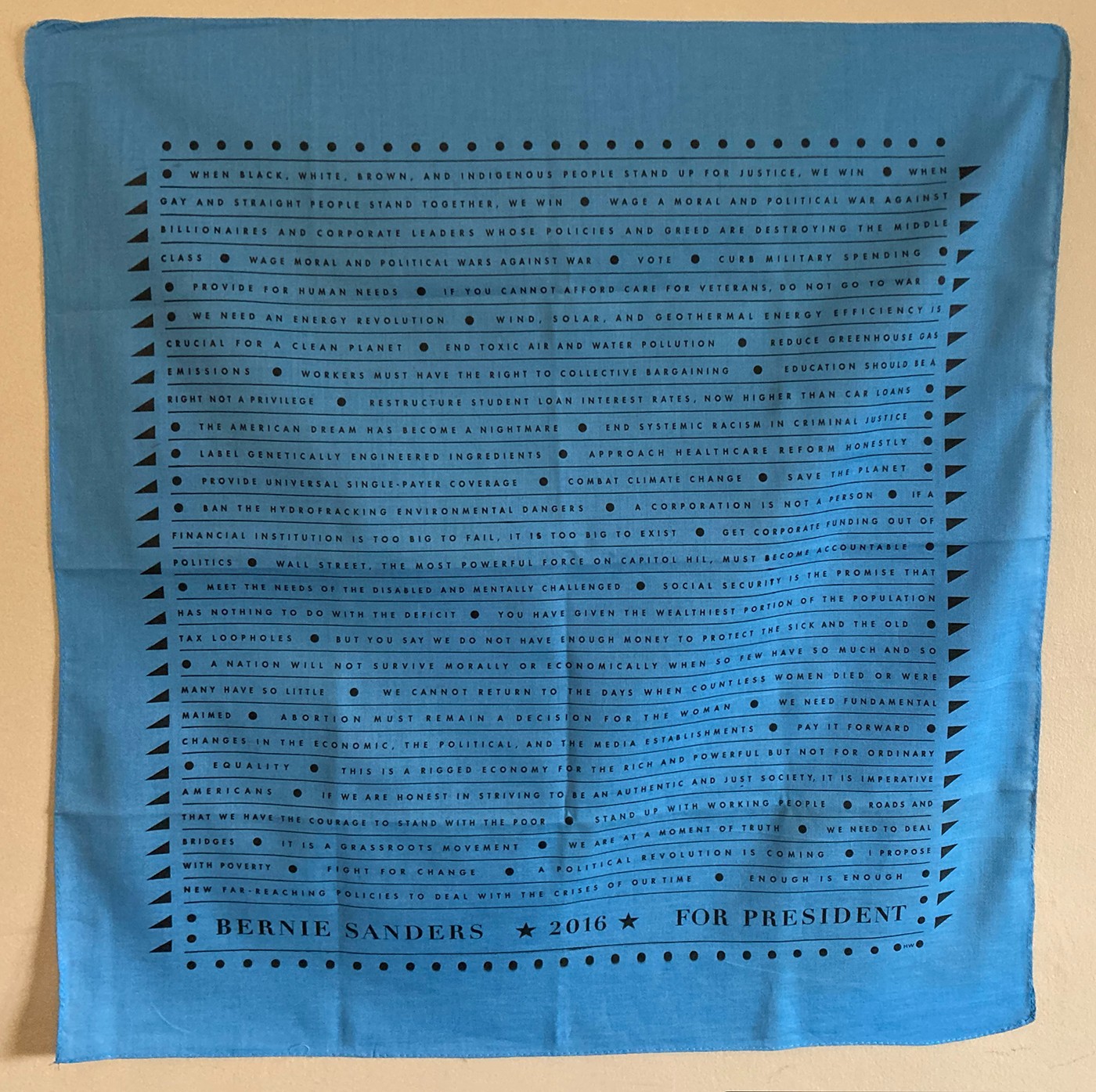 Bernie Sanders for President 2016 Large Cotton Handkerchief, Scarf or Bandana