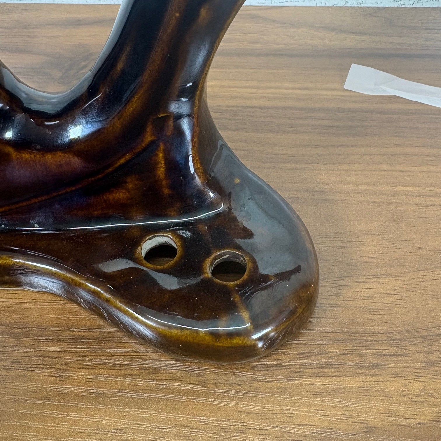 Rearing Horse Mid Century Modern Glazed Porcelain Statue Marked