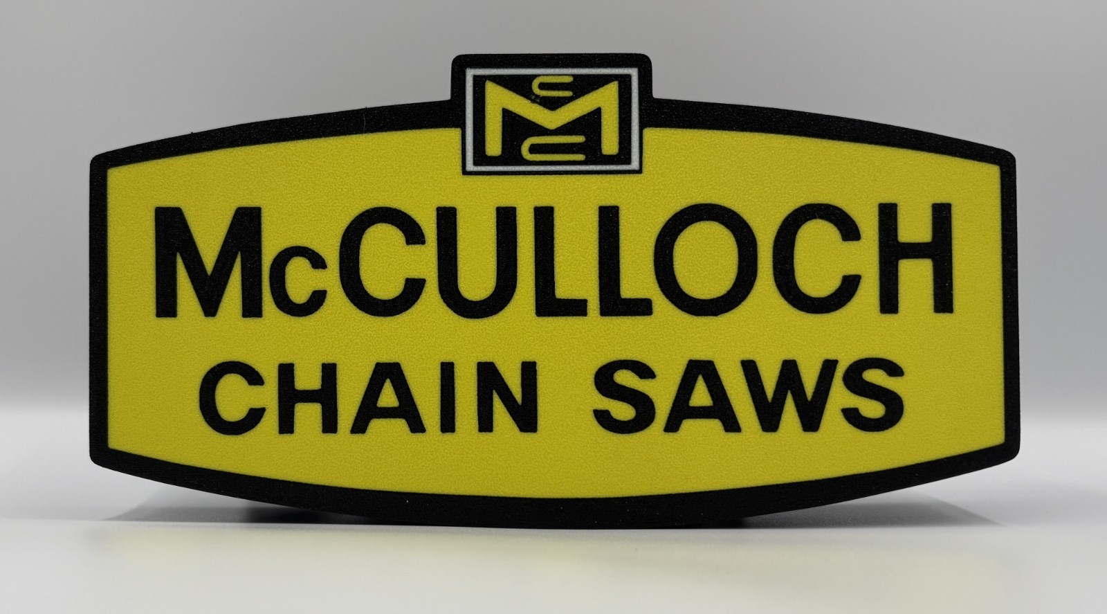 Standard Size Lighted McCulloch chainsaw sign